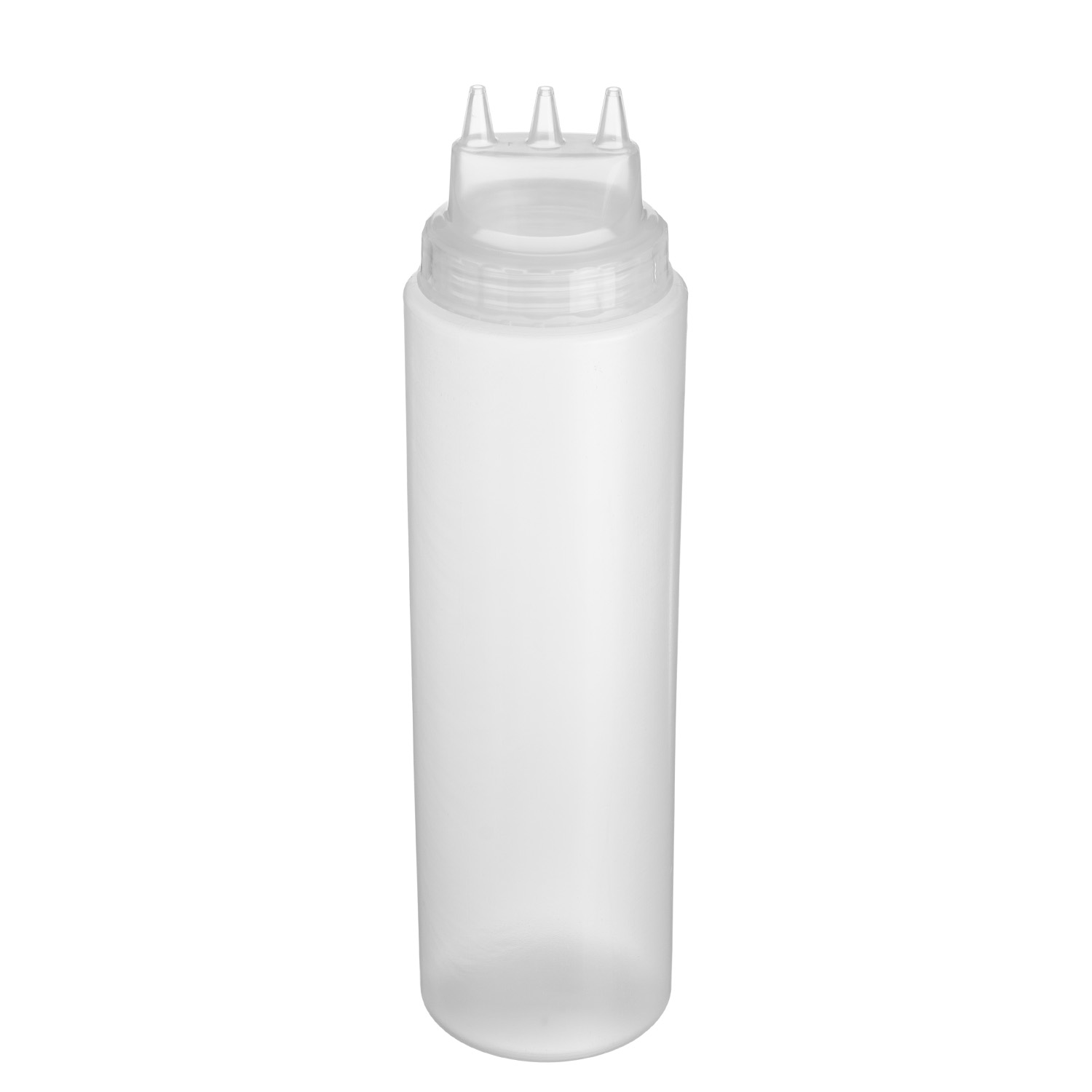 Емкость для соуса 1000 мл. d=75 мм. h=290 мм. 3 носика прозрачная GP /1/96/