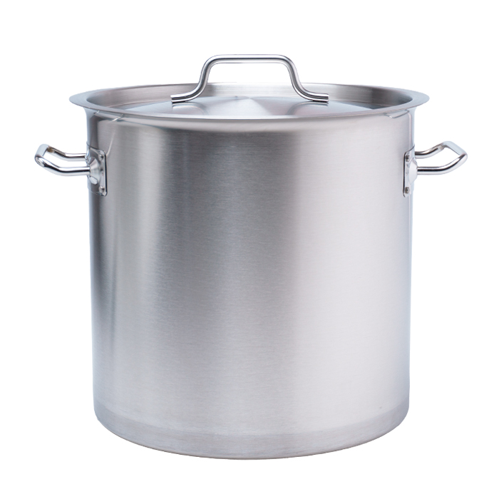 Котел 20 л. нерж. d=30 см. h=30 см. тройное дно с крышк. (индукция) MGsteel /1/