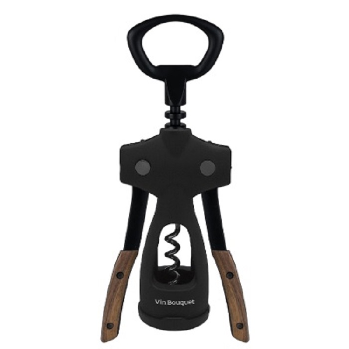 Штопор рычажный 18,5 см. нерж. с дерев.ручками VB /1/12/