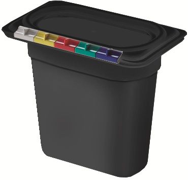 Гастроемкость 1/9 h=150 мм. 176*108 мм. 2,4 л. п/п черная  /1/12/