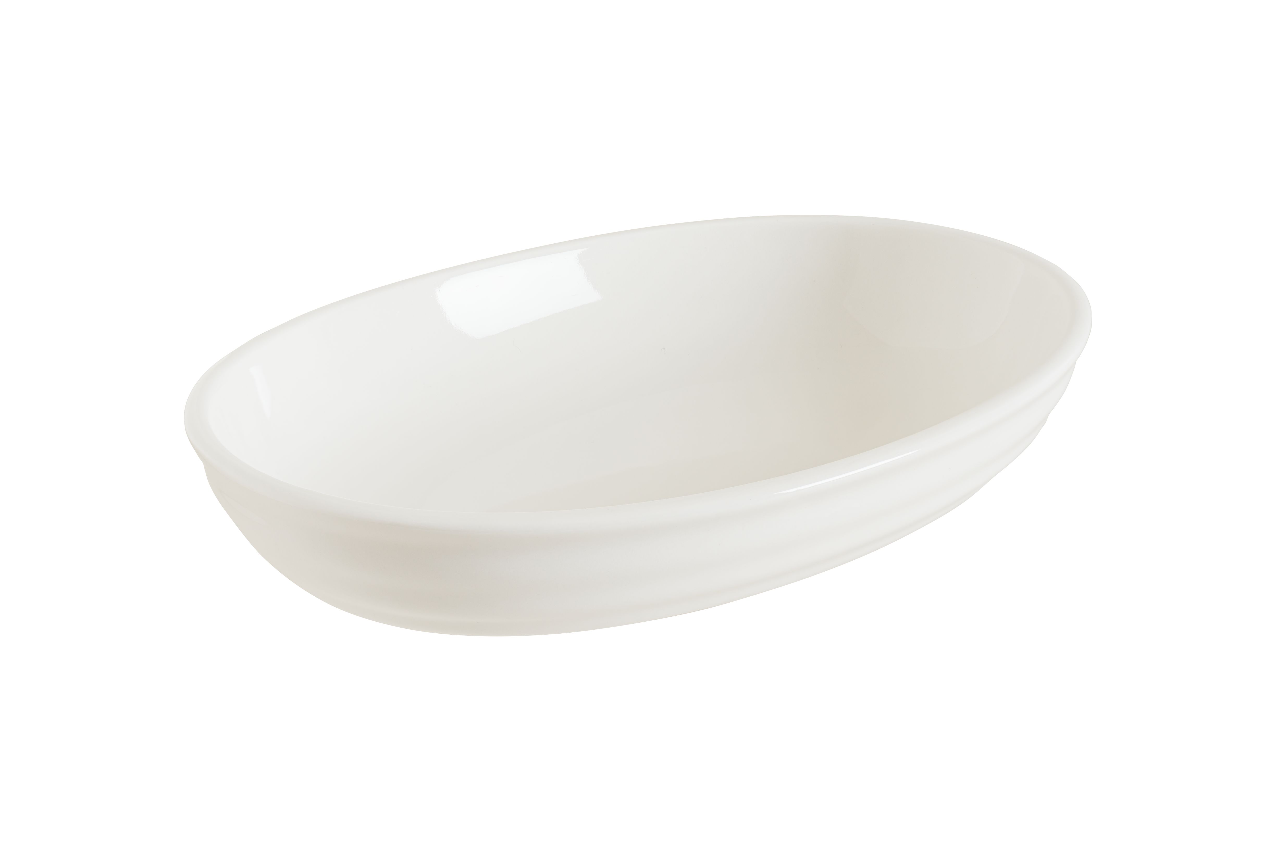 Блюдо овальное 120*80 мм. с бортом Белый, форма Потт Bonna /1/12/