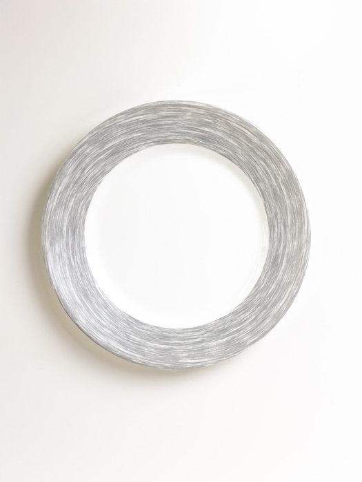 Тарелка d=254 мм. серый край Браш /1/6/24/ АКЦИЯ