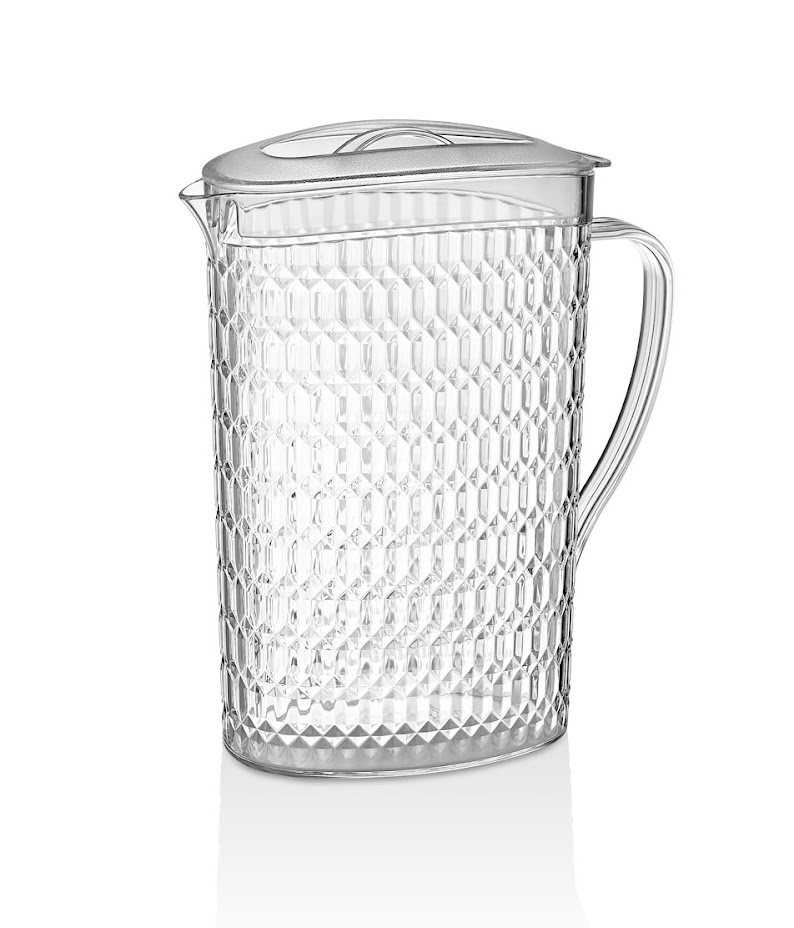 Кувшин 2,2 л. h=240 мм. с крышкой Даймонд, поликарбонат прозрачн. GP /1/12/