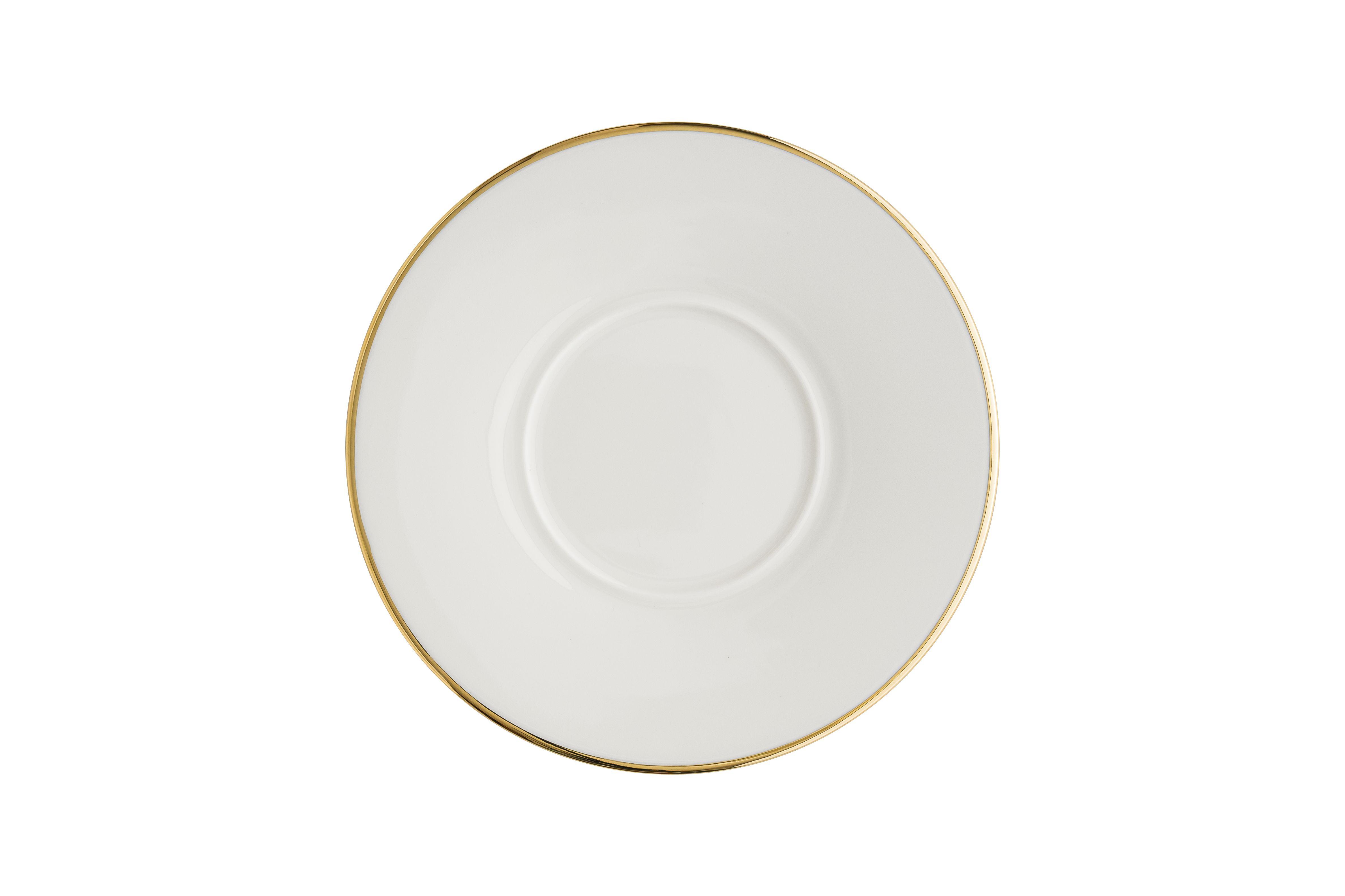 Блюдце d=120 мм. Золотая линия, форма Нит Bonna /1/6/