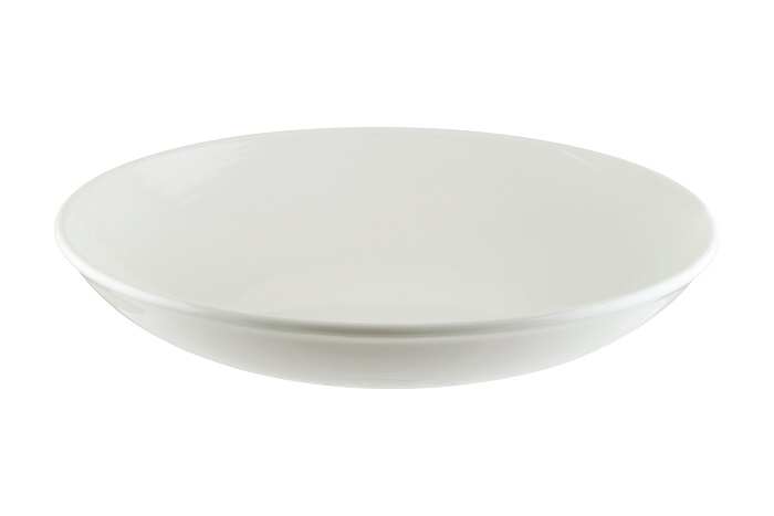 Тарелка d=250 мм. глубокая 1300 мл. h=50 мм. Белый Луп узкая полоска Bonna /1/6/432/