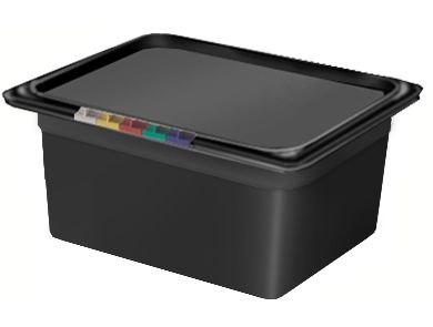 Гастроемкость 1/2 h=150 мм. 325*265 мм. 8,9 л. п/п черная  /1/8/