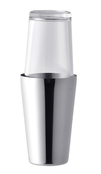 Шейкер 0,45/0,8 л. 28,7 см. нерж. Boston со стекл. стаканом MGsteel /1/20/