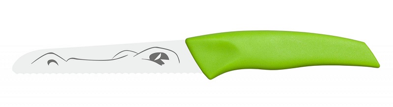 Нож для овощей 110/220 мм. с волн. кромкой, салатовый KIDS Icel /1/6/