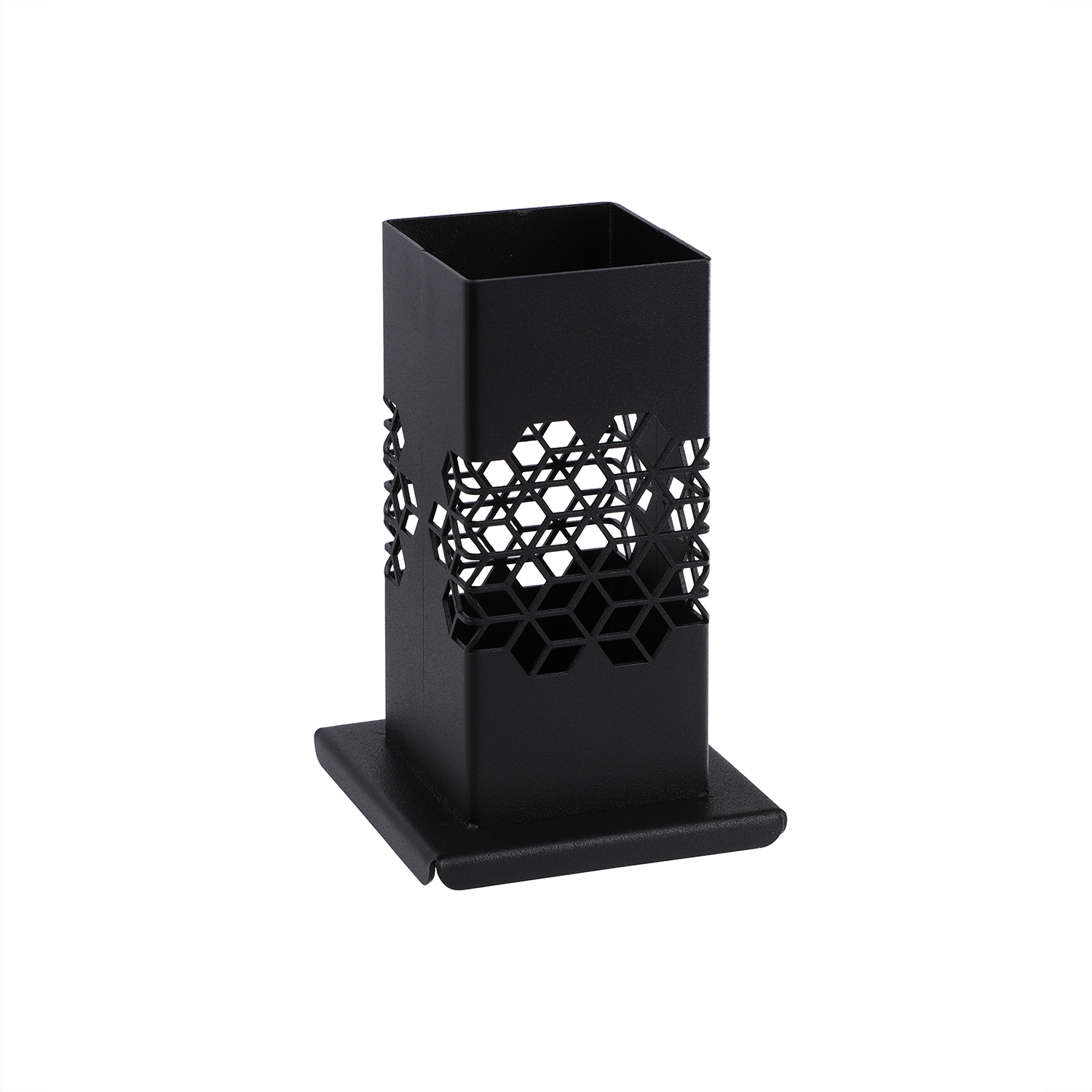 Подставка для столовых приборов (стакан) 100*100 мм. h=160 мм. черная /1/