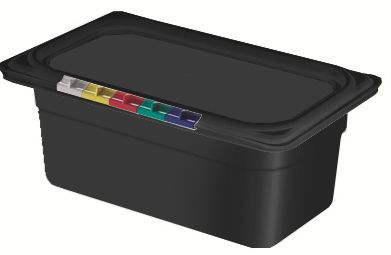 Гастроемкость 1/4 h=100 мм. 265*162 мм. 2,8 л.  п/п черная  /1/24/