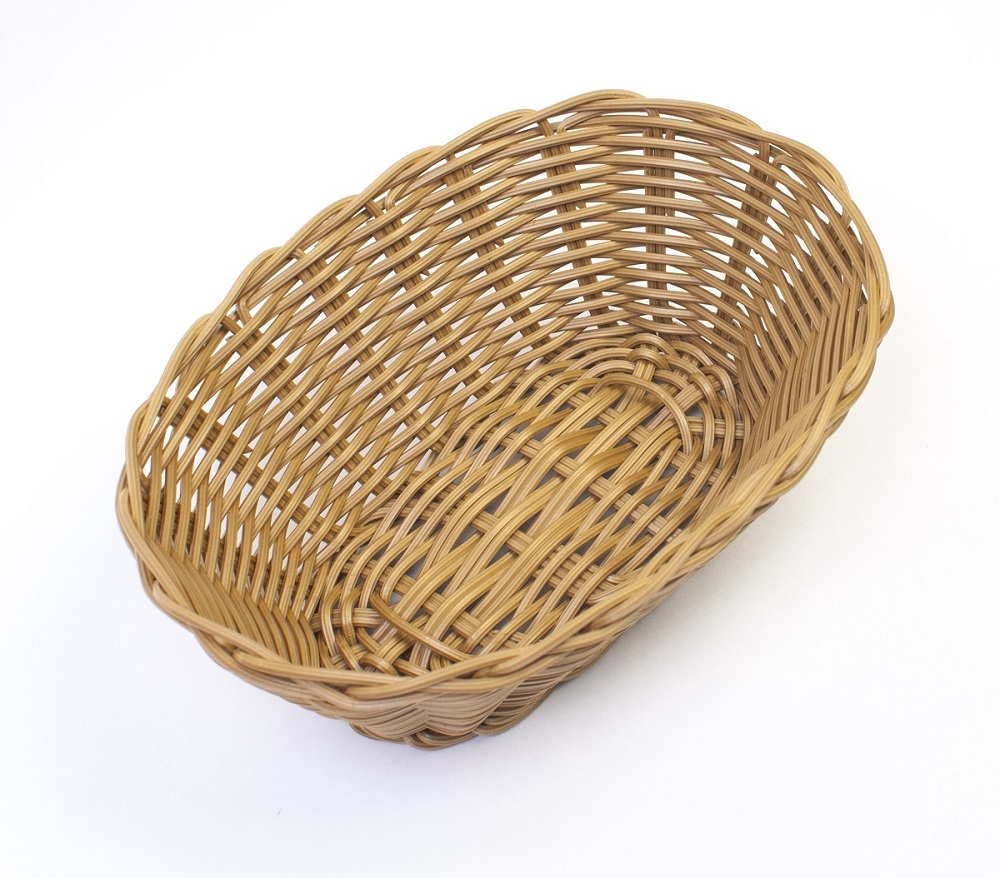 Корзина для хлеба овальная 18*12*6 см. коричневая полиротанг MGprof /1/144/