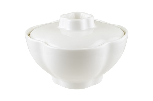 Салатник d=110 мм. 300 мл. h=60 мм. с крышкой Белый, форма Ист Bonna /1/12/1116/ ВДОХНОВЕНИЕ