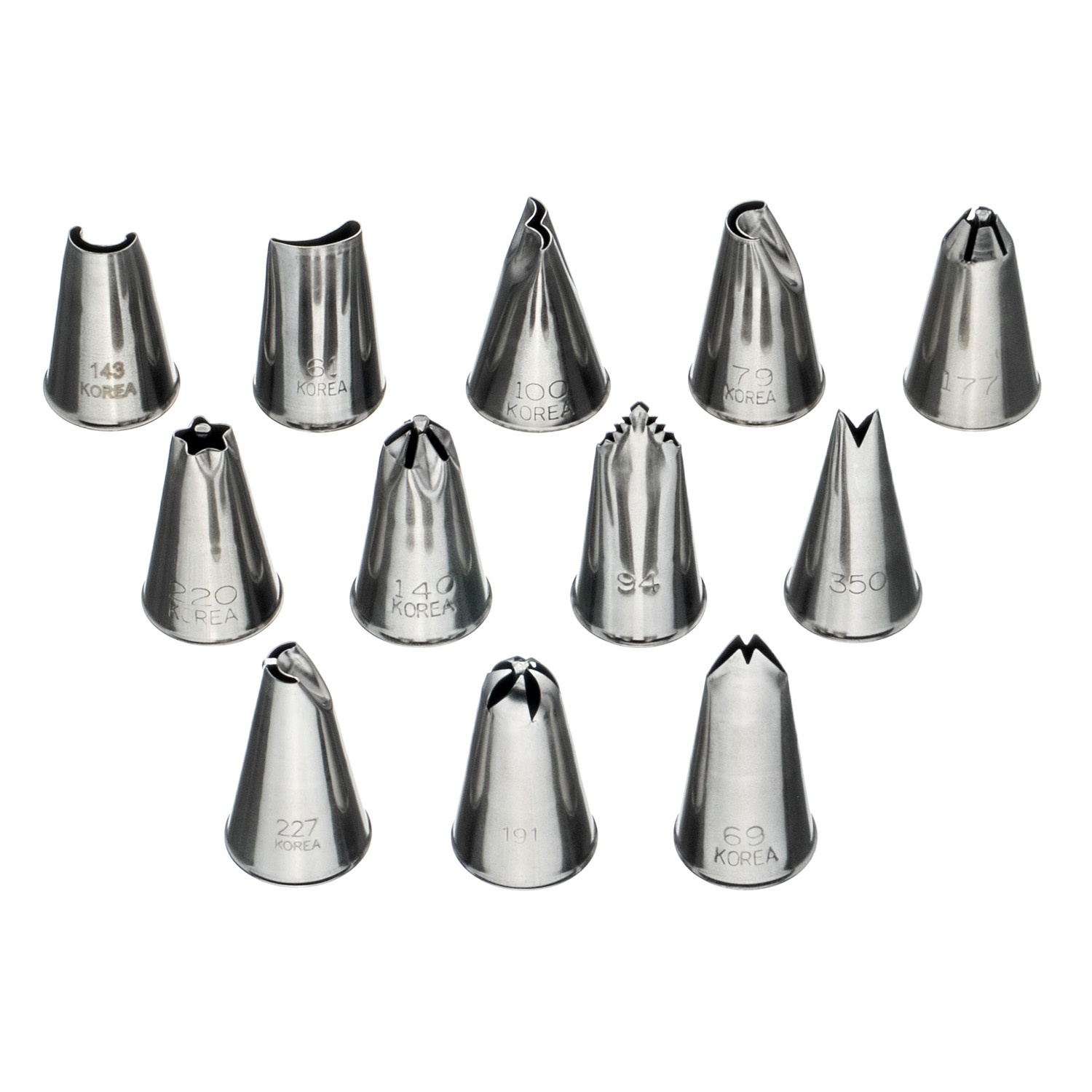 Набор кондитерских насадок 12 шт нерж. для мини-капкейков и пирожных /1/ АКЦИЯ АКЦИЯ