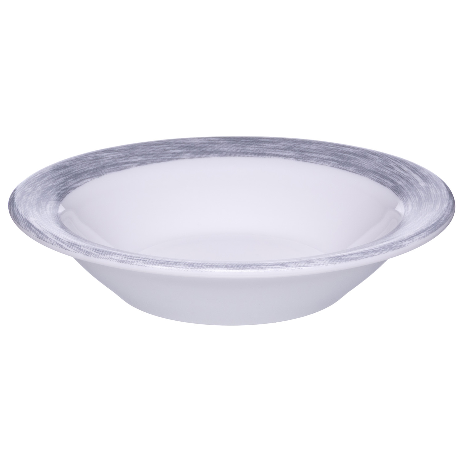 Блюдце d=120 мм. 110 мл. для десерта глубокое серый край Браш /1/6/36/