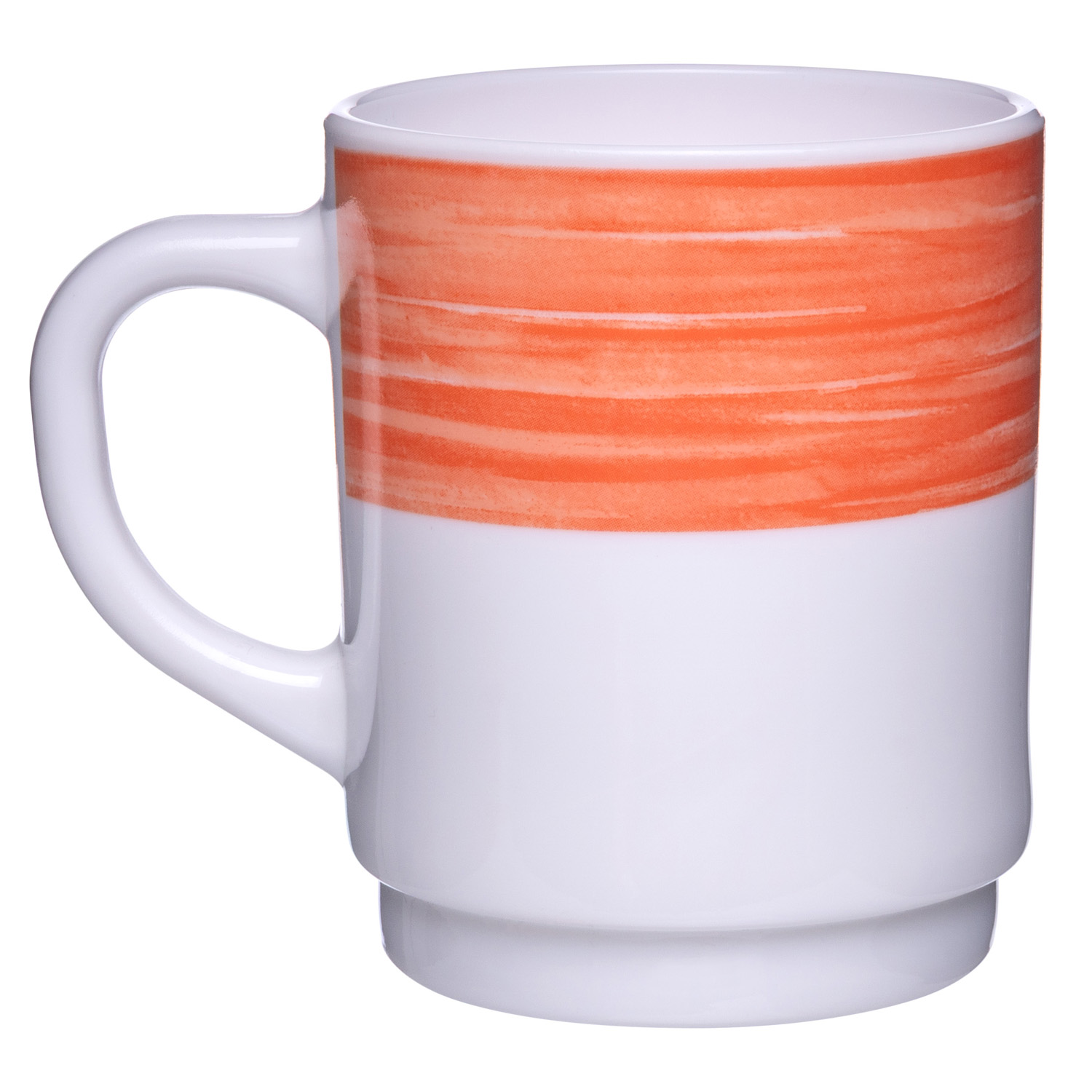 Кружка 250 мл. d=70 мм. h=88 мм. оранж. край штабелир. Браш /1/36/