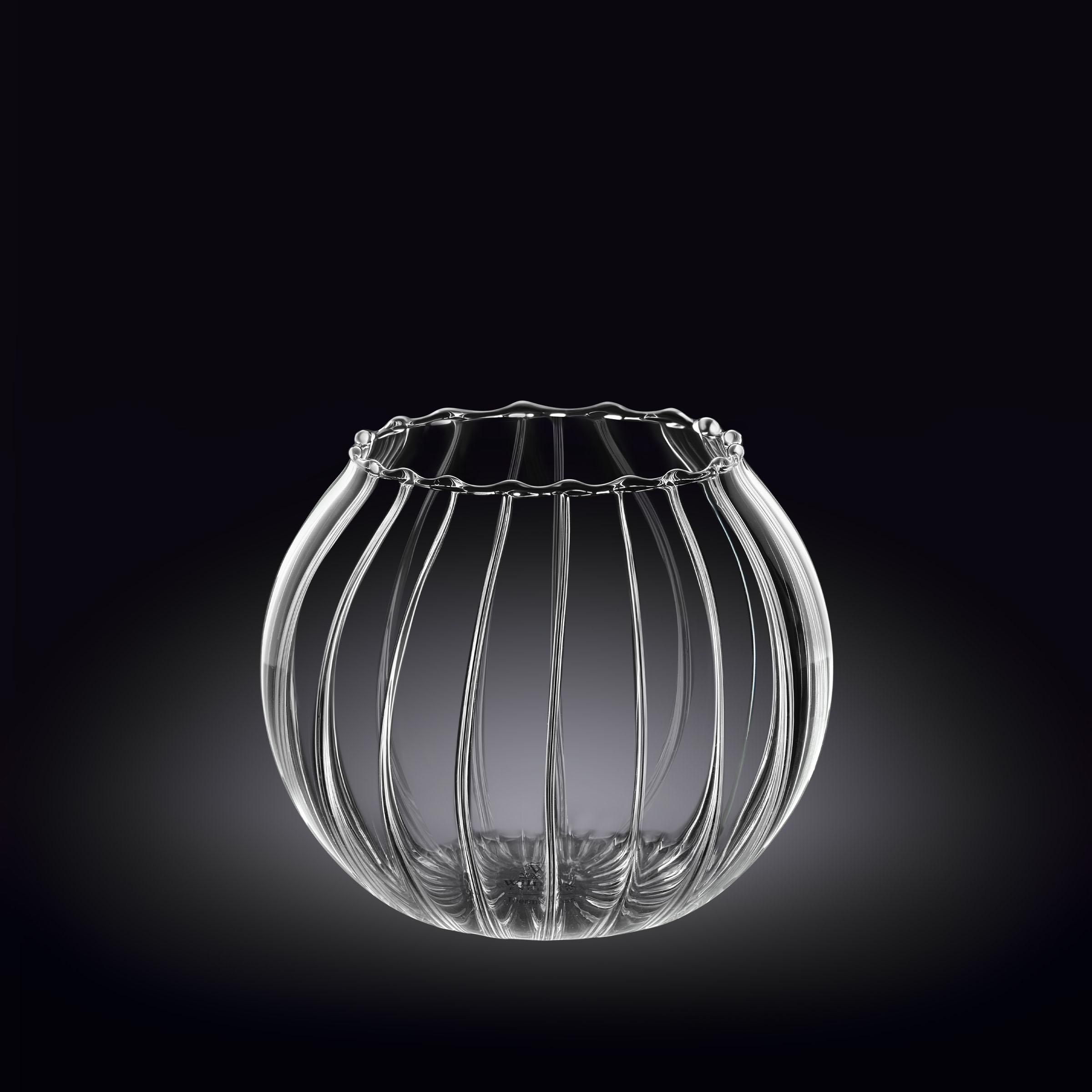 Ваза для цветов d=120 мм. h=100 мм. Термостекло Wilmax  /1/36/ АКЦИЯ