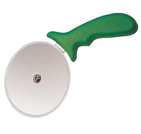 Нож для пиццы d=10 см. нерж. с зеленой пластик. ручкой MGsteel /1/72/ АКЦИЯ