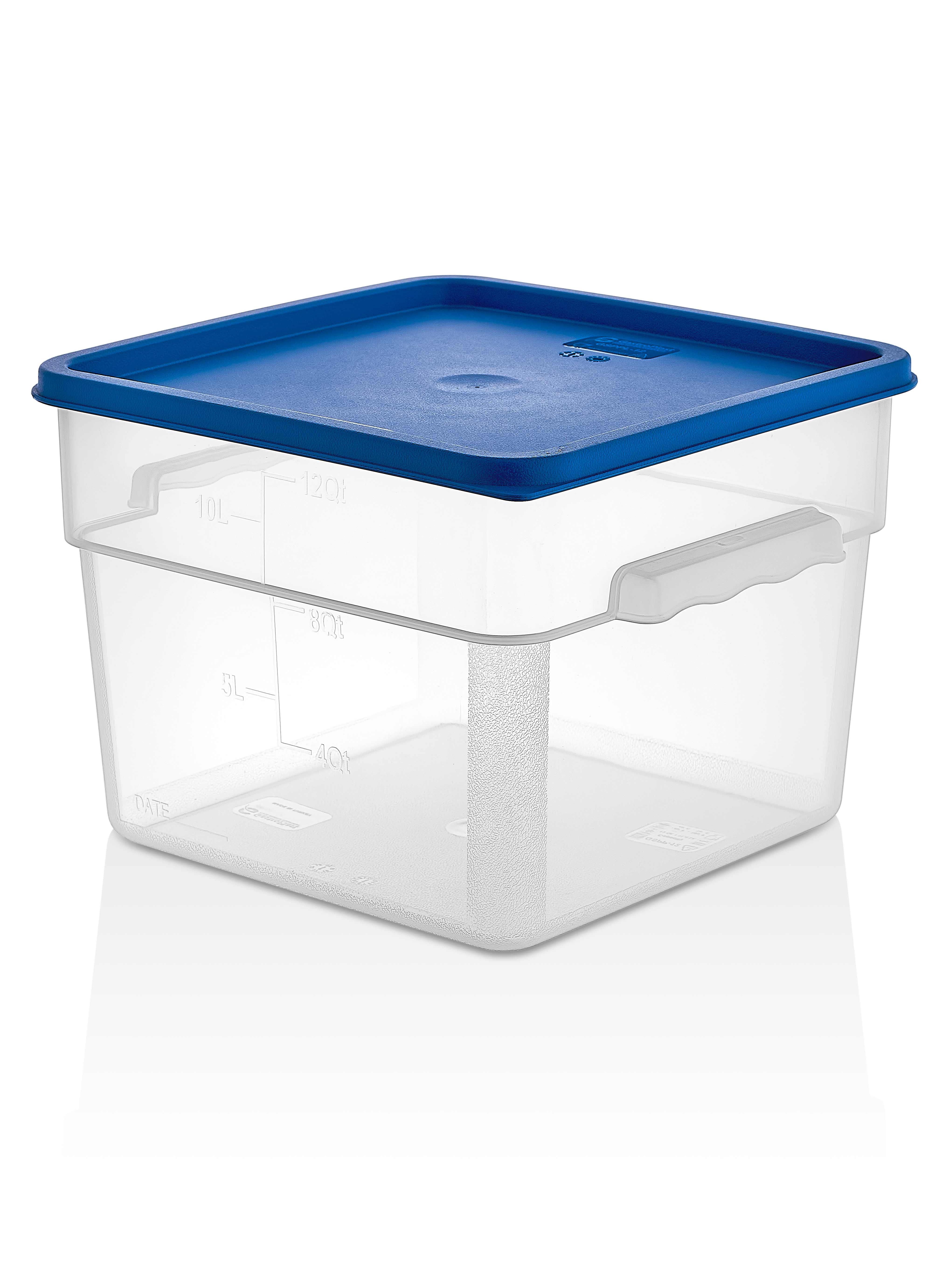 Контейнер для продуктов квадр. 11,4 л. 28*28*21 см. с мерн.шкалой, прозрач, п/п, б/крышки (кр.76717,76715,76714,76716,76836)GP/1/12/