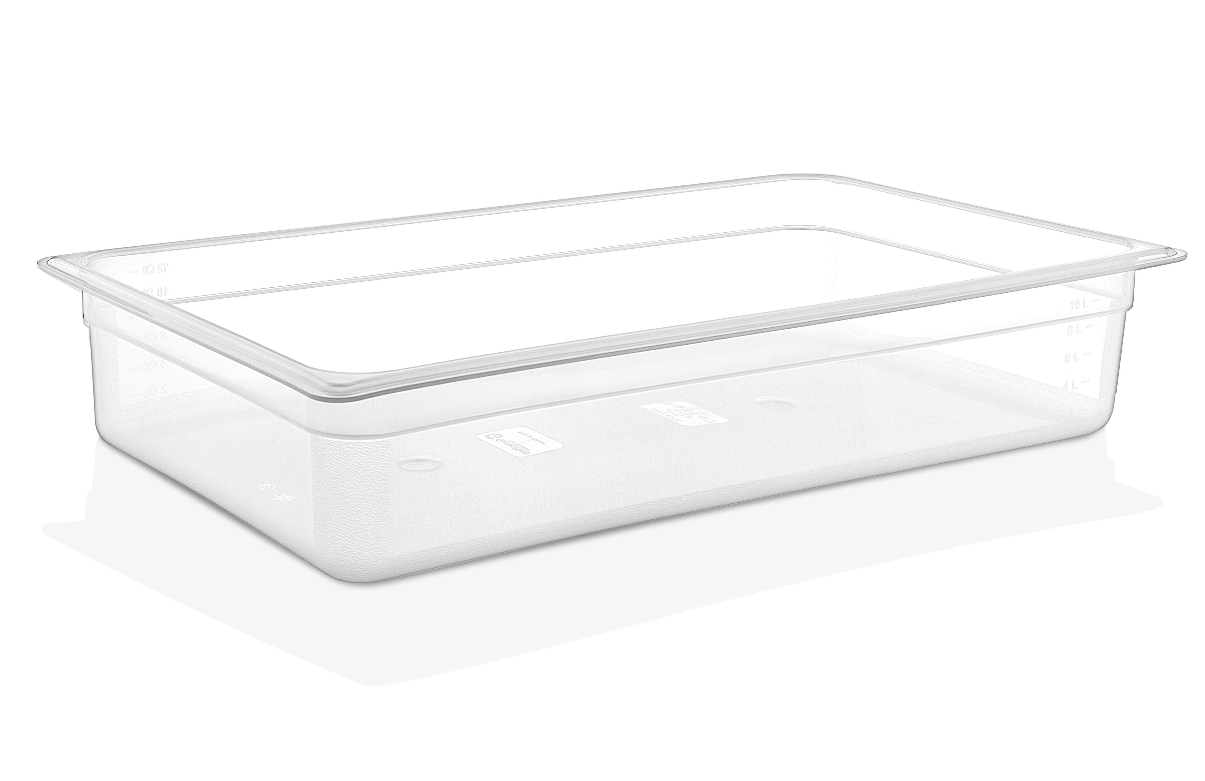 Гастроемкость 1/1 h=100 мм. 530*325 мм. 13 л. поликарб. прозрачная GP /1/6/