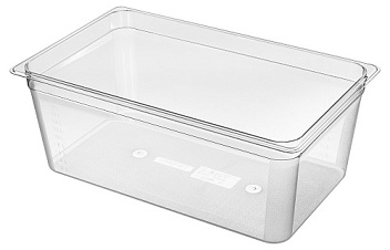 Гастроемкость 1/1 h=200 мм. 530*325 мм. 26,5 л. поликарб. прозрач.  /1/3/