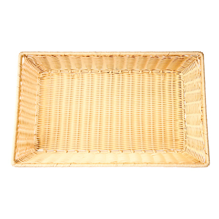 Корзина для хлеба прямоуг. 53*32,5*10 см. бежевая полиротанг MGprof /1/6/