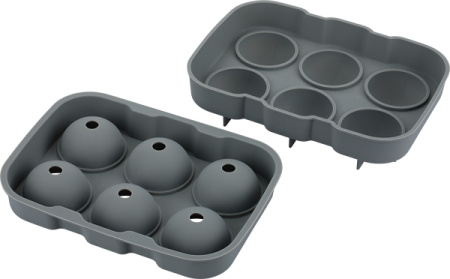 Форма для льда на 6 шаров d=4,5 см. силикон /1/60/