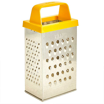 Терка 4-х гранная 18,2 см. белая жесть с пластик. ручкой /1/