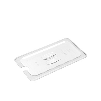 Крышка для гастроем. 1/3 поликарб.прозрач. (-40/+99С) универсальная с отверстием для ложки GP /1/36/