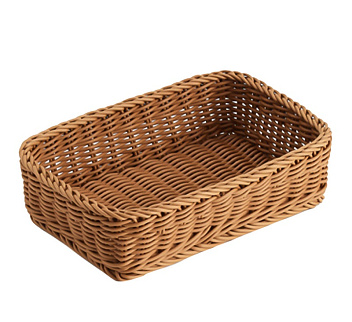 Корзина для хлеба прямоуг. 18*12*6 см. коричневая полиротанг MGprof /1/100/ Корзина для хлеба прямоуг. 18*12*6 см. коричневая полиротанг MGprof /1/100/