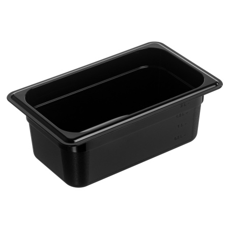 Гастроемкость 1/4 h=100 мм. 265*162 мм. 2,5 л. поликарб. черная GP /1/