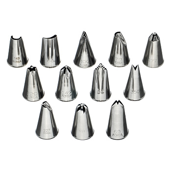 Набор кондитерских насадок 12 шт нерж. для мини-капкейков и пирожных /1/ АКЦИЯ Набор кондитерских насадок 12 шт нерж. для мини-капкейков и пирожных /1/ АКЦИЯ