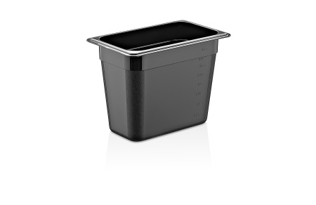 Гастроемкость 1/4 h=200 мм. 265*162 мм. 4,5 л. п/п черная GP /1/24/