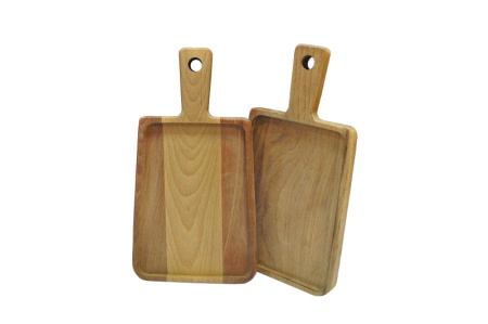 Доска для подачи прямоуг. 350*195*20 мм. с ручкой, бук /1/ Доска для подачи прямоуг. 350*195*20 мм. с ручкой, бук /1/