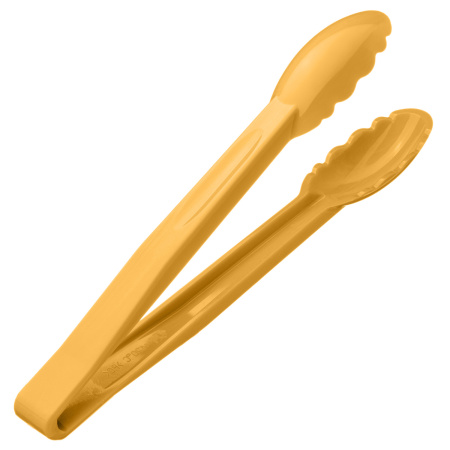 Щипцы универсальные 24 см. желтые поликарбонат (до +120°C) MGprof /1/20/ АКЦИЯ