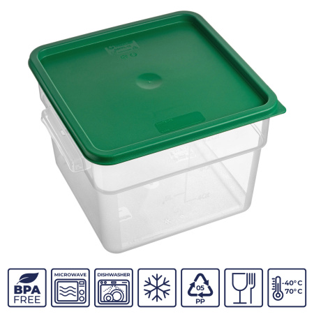 Крышка для контейнера для прод. квадр. 290*290 мм. зеленая, п/п (конт. 76703,76704,76705)  GP /1/12/