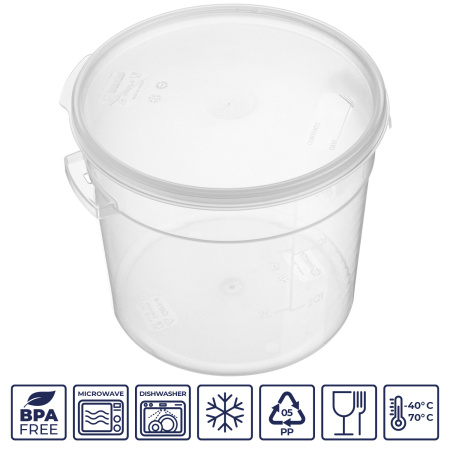 Крышка для контейнера для прод. круг. d=230 мм. прозрачная, п/п (контейн. 76721,76722) GP /1/12/ ТП