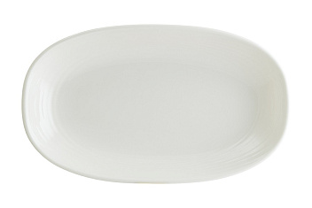 Блюдо овальное 290*170 мм. Белый Луп узкая полоска Bonna /1/6/792/  **