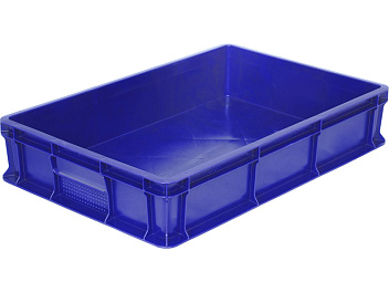Контейнер для теста 600*400*120 мм. (-18/+50°C) прямой, сплошной, синий, полиэтилен (крышка 55801) /1/80/