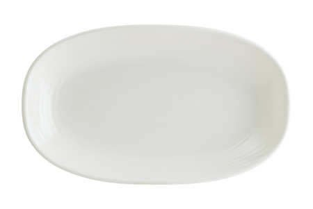 Блюдо овальное 340*190 мм. Белый Луп узкая полоска Bonna /1/12/534/