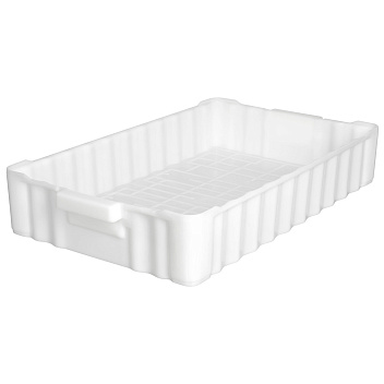 Ящик 788*470*138 мм. для рыбы прямой сплошной, -30°C /+60°C, белый (213) /1/40/