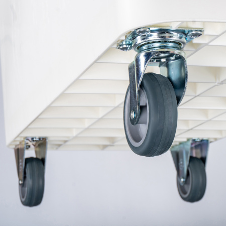 Контейнер для сыпучих продуктов 102 л 420*720*710 мм. (-40°C /+70°C) п/п на колесах, с совком, белый GP /1/3/18/