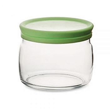 Банка для сыпучих прод.  500 мл. с зеленой крышкой Чешни /1/12/648/ Банка для сыпучих прод.  500 мл. с зеленой крышкой Чешни /1/12/648/