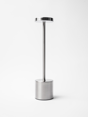 Лампа настольная d=8 см. h=34 см. 3 цвета, сенсорная регулировка яркости, алюм., серебристая LED METAL MGline /1/20/ АКЦИЯ