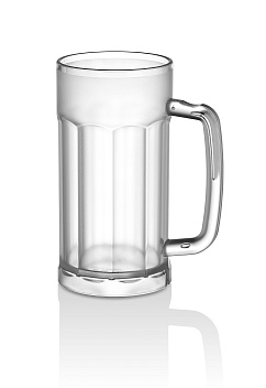 Кружка для пива 580 мл. d=80 мм. h=160 мм. поликарбонат, матовая GP /1/50/