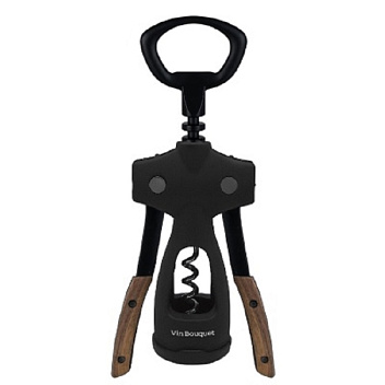 Штопор рычажный 18,5 см. нерж. с дерев.ручками VB /1/12/