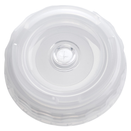 Емкость для соуса  750 мл. d=70 мм. h=237 мм. с 2 крышками, с силик. носик. широкая прозрачная, крышки прозрачные GP /1/96/