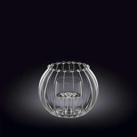 Подсвечник d=70/45 мм. h=90 мм. рельефный Термостекло Wilmax /1/48/ АКЦИЯ