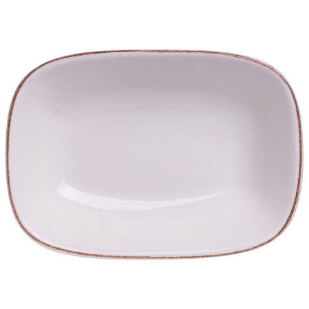 Салатник 140*100 мм. 160 мл. h=35 мм., касалетка Ретро коричневый край, форма Гурмэ Bonna /1/12/2040/