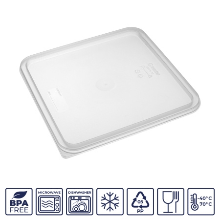 Крышка для контейнера для продуктов квадратная 290*290 мм. прозрач, п/п (контейнер 76703, 76704, 76705) GP /1/12/