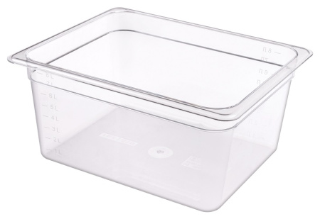 Гастроемкость 1/2 h=150 мм. 8,9 л. поликарб. прозрач.  /1/8/